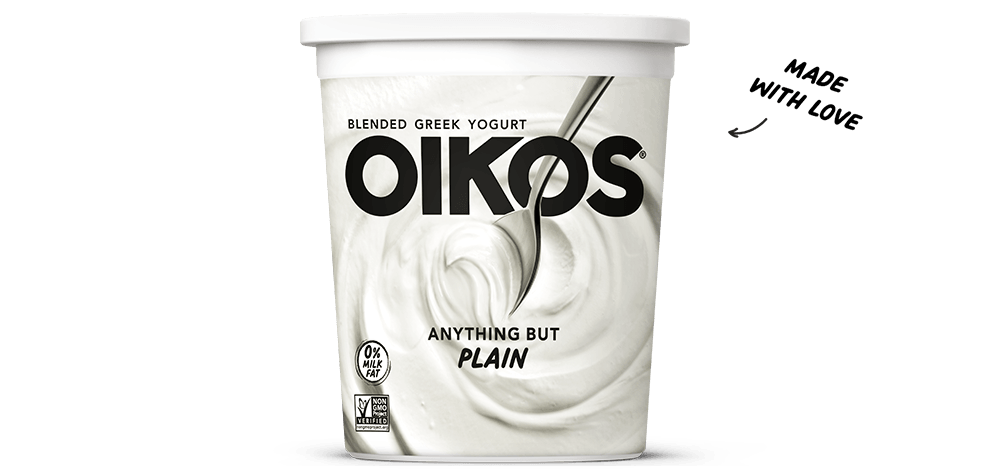 Plain Oikos Blended Greek Nonfat Yogurt Quart