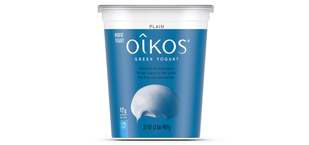 Plain Oikos Traditional Greek Nonfat Yogurt Quart