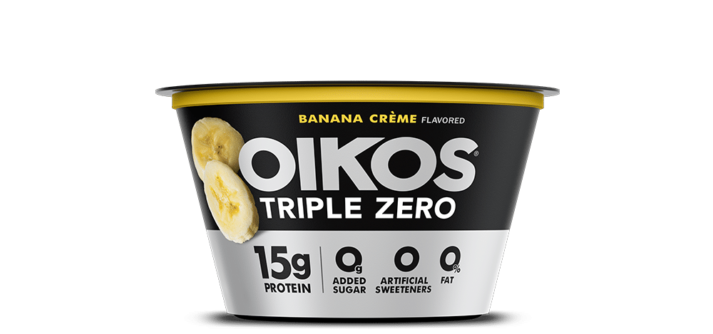 Banana Cream Oikos Triple Zero High Protein Nonfat Greek Yogurt