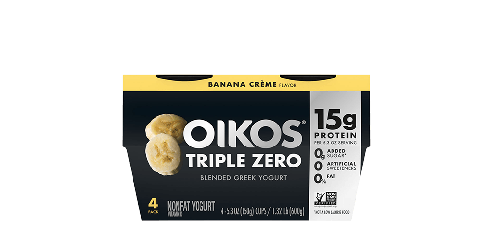 Banana Crème Oikos Triple Zero High Protein Nonfat Greek Yogurt Multipack