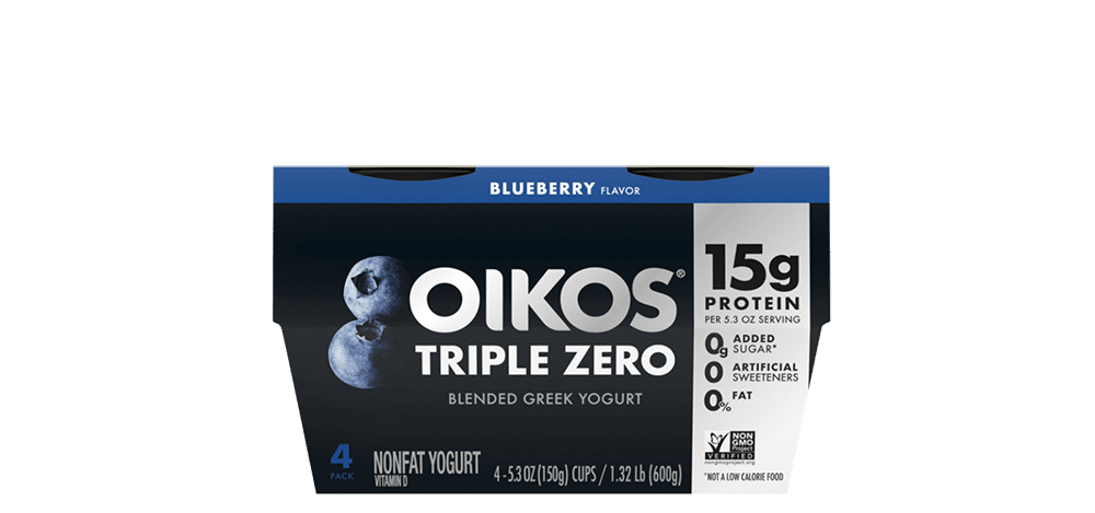 Blueberry Oikos Triple Zero High Protein Nonfat Greek Yogurt Multipack