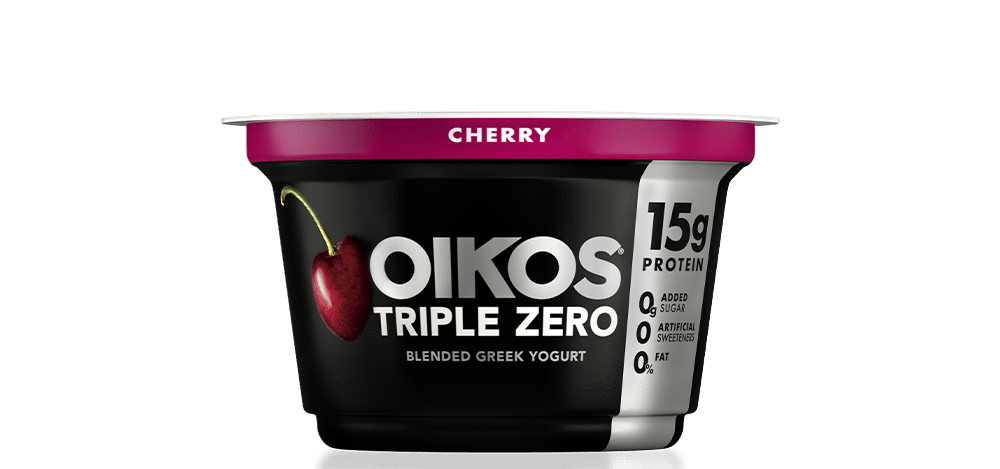 Cherry Oikos Triple Zero High Protein Nonfat Greek Yogurt