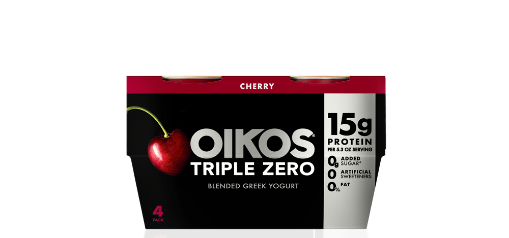 Cherry Oikos Triple Zero High Protein Nonfat Greek Yogurt Multipack