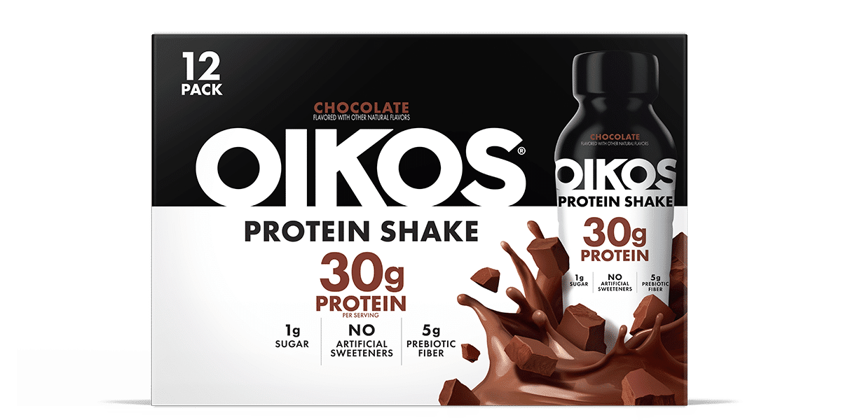 Chocolate Oikos™ High Protein Drinks in 12 pack