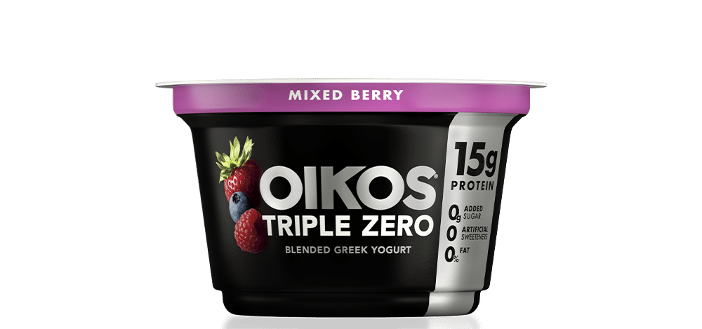 Mixed Berry Oikos Triple Zero High Protein Nonfat Greek Yogurt