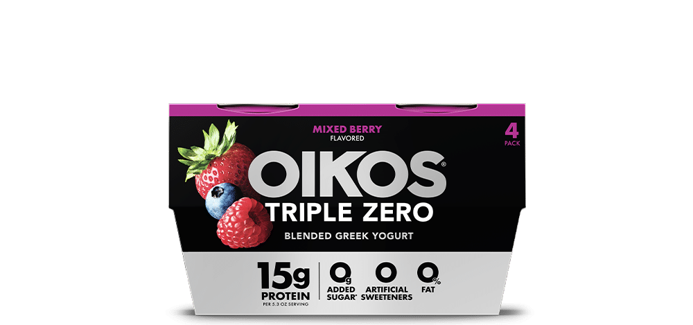 Mixed Berry Oikos Triple Zero High Protein Nonfat Greek Yogurt Multipack