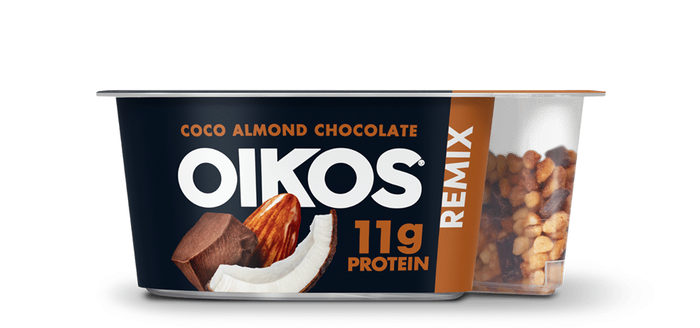 Oikos® Remix Coco Almond Chocolate Flavored Nonfat Greek Yogurt with Mix-ins