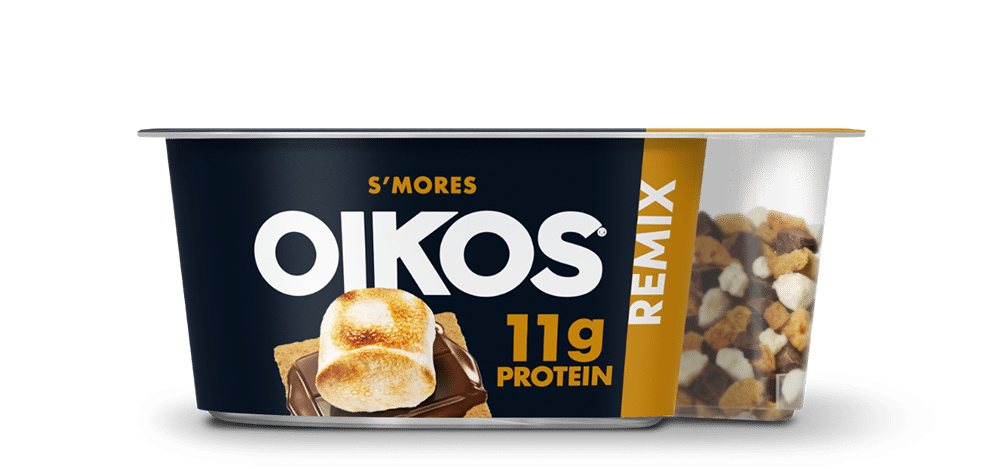 Oikos® Remix S'mores Flavored Nonfat Greek Yogurt with Mix-ins