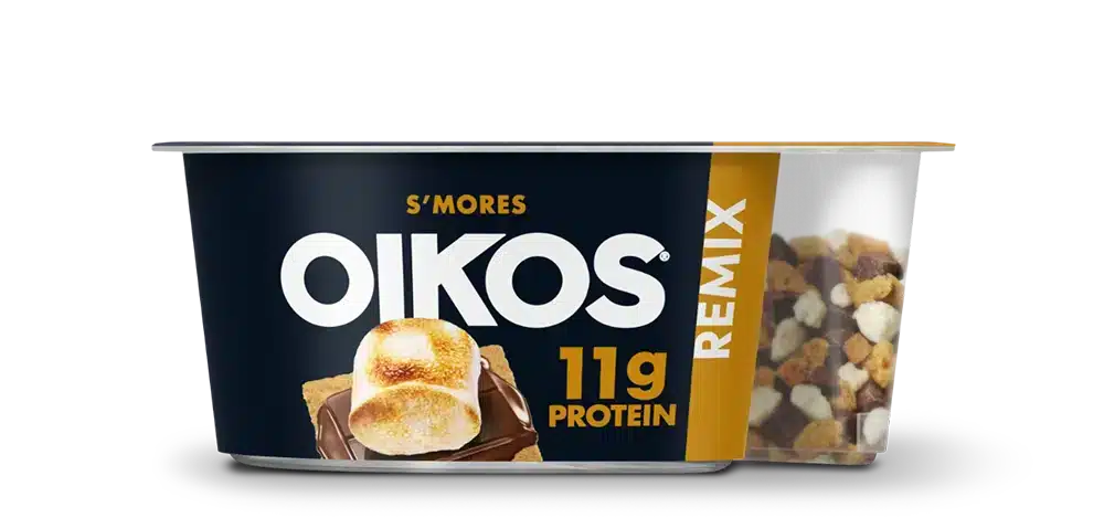 Oikos® Remix S'mores Flavored Nonfat Greek Yogurt with Mix-ins