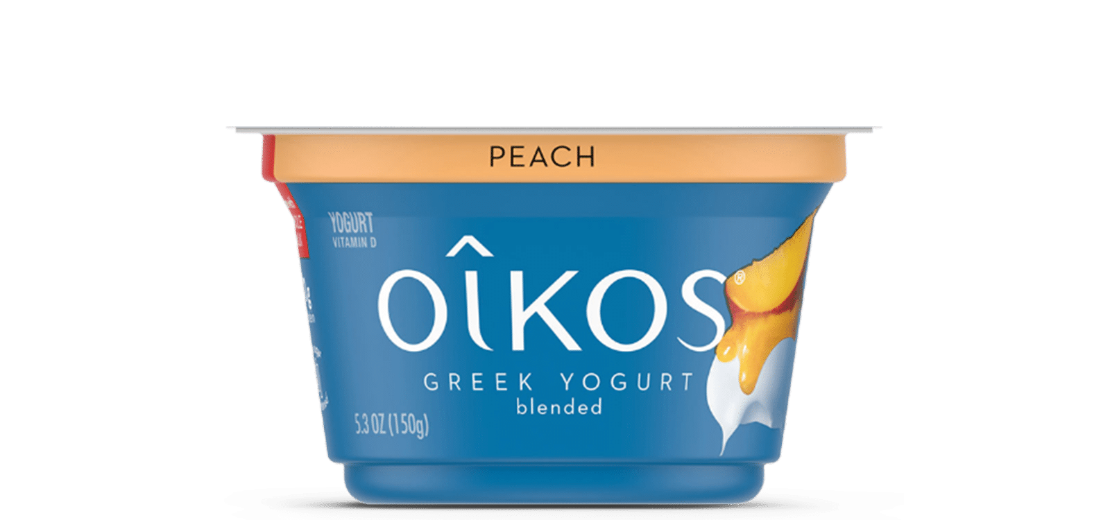 Peach Oikos Traditional Greek Whole Milk Yogurt