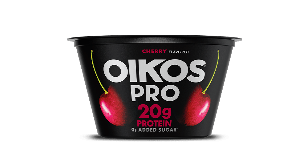 Cherry Oikos PRO High Protein Yogurt Cultured Ultra Filtered Milk