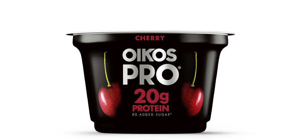 Cherry Oikos PRO High Protein Yogurt Cultured Ultra Filtered Milk