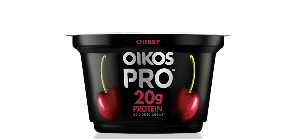 Cherry Oikos PRO High Protein Yogurt Cultured Ultra Filtered Milk