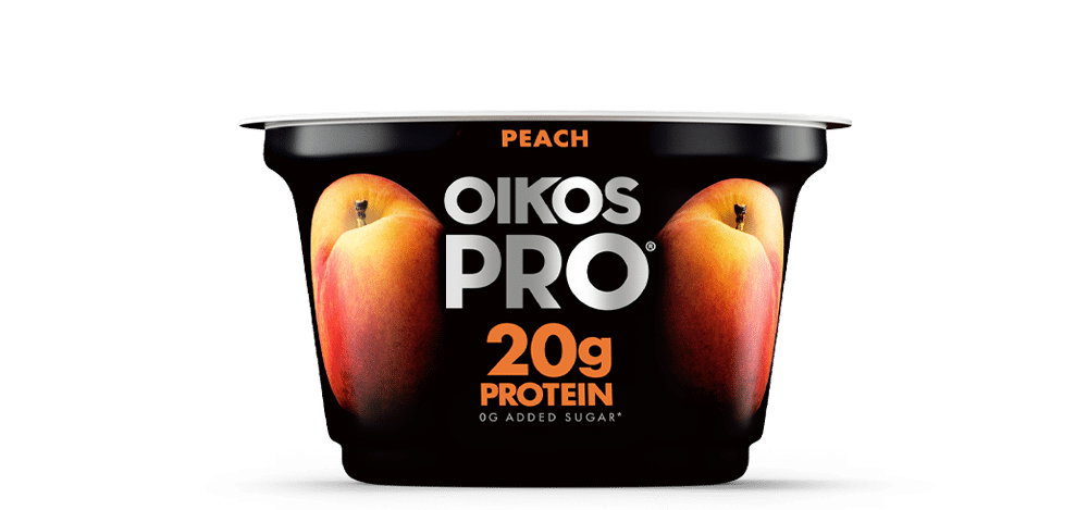 Peach Oikos PRO High Protein Yogurt Cultured Ultra Filtered Milk