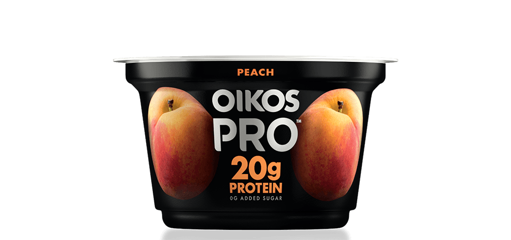 Peach Oikos PRO High Protein Yogurt Cultured Ultra Filtered Milk
