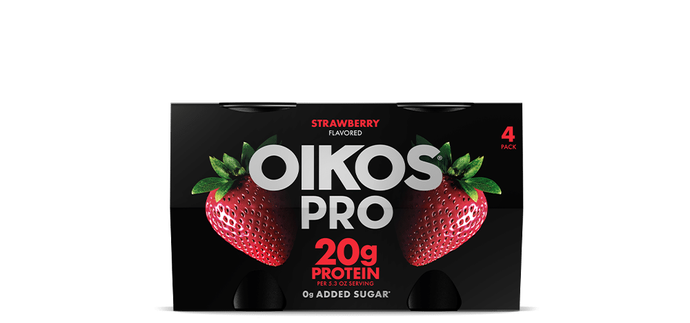 Strawberry Oikos PRO High Protein Yogurt Cultured Ultra Filtered Milk