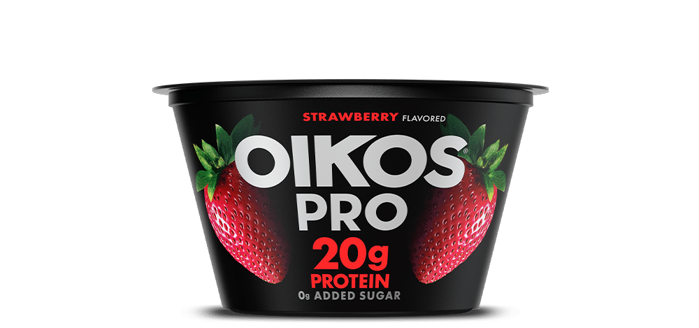 Strawberry Oikos PRO High Protein Yogurt Cultured Ultra Filtered Milk