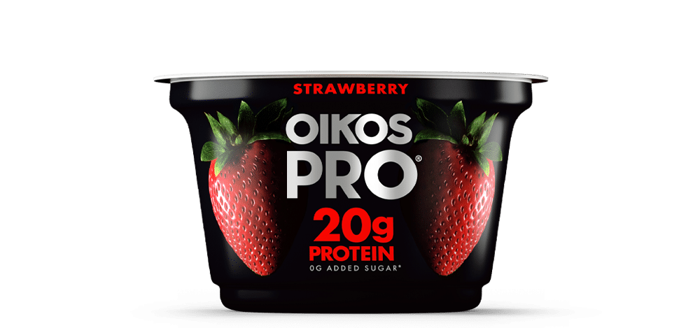 Strawberry Oikos PRO High Protein Yogurt Cultured Ultra Filtered Milk