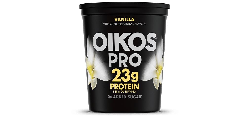 Vanilla Oikos PRO High Protein Yogurt Cultured Ultra Filtered Milk Quart