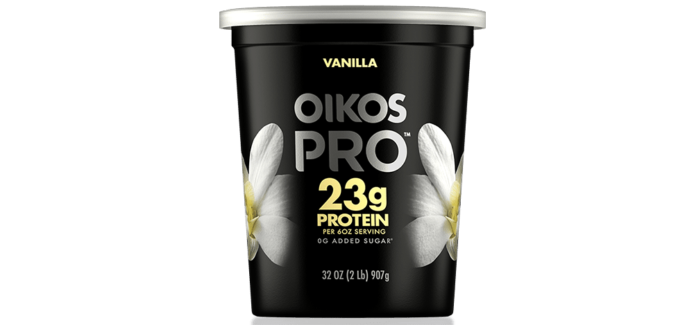 Vanilla Oikos PRO High Protein Yogurt Cultured Ultra Filtered Milk Quart