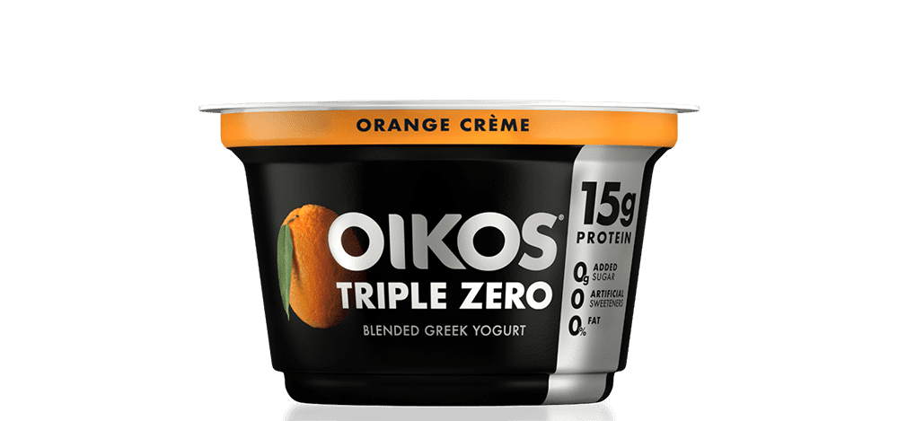 Orange Crème Oikos Triple Zero High Protein Nonfat Greek Yogurt