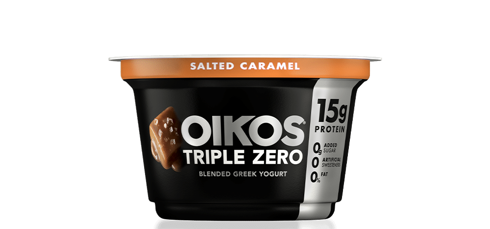 Salted Caramel Oikos Triple Zero High Protein Nonfat Greek Yogurt