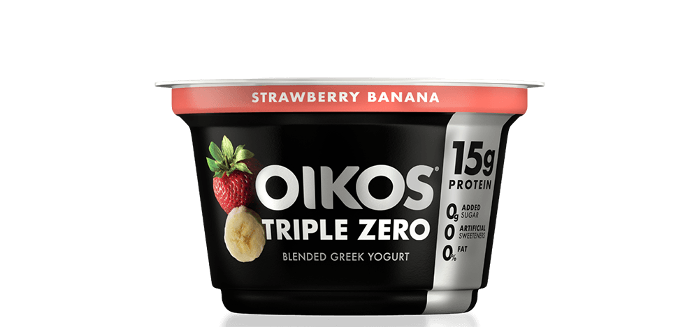 Strawberry Banana Oikos Triple Zero High Protein Nonfat Greek Yogurt