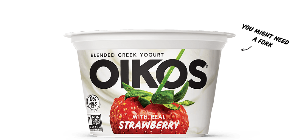 Strawberry Oikos Blended Greek Nonfat Yogurt