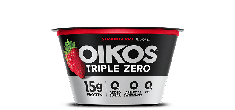 Strawberry Oikos Triple Zero High Protein Nonfat Greek Yogurt