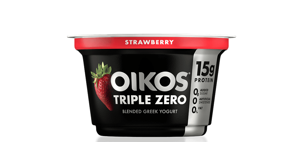 Strawberry Oikos Triple Zero High Protein Nonfat Greek Yogurt