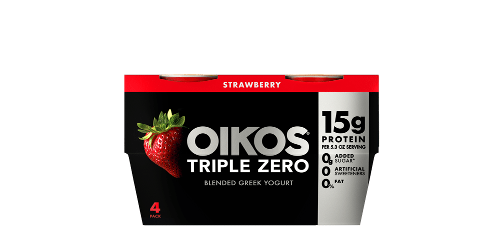 Strawberry Oikos Triple Zero High Protein Nonfat Greek Yogurt Multipack