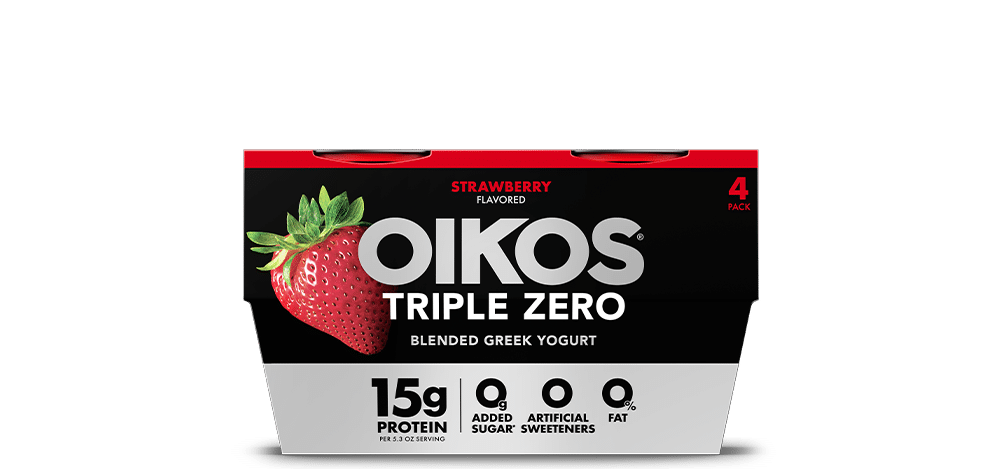 Strawberry Oikos Triple Zero High Protein Nonfat Greek Yogurt Multipack
