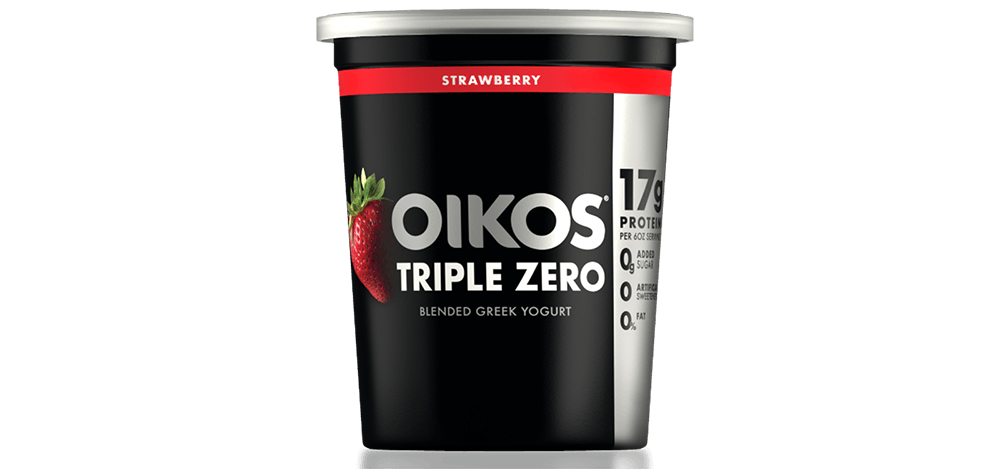 Strawberry Oikos Triple Zero High Protein Nonfat Greek Yogurt 32oz