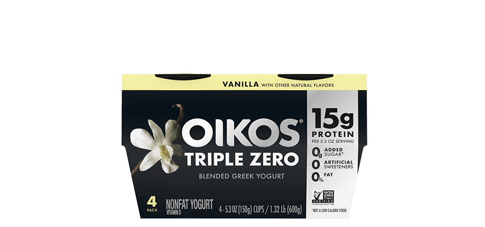 Vanilla Oikos Triple Zero High Protein Nonfat Greek Yogurt Multipack